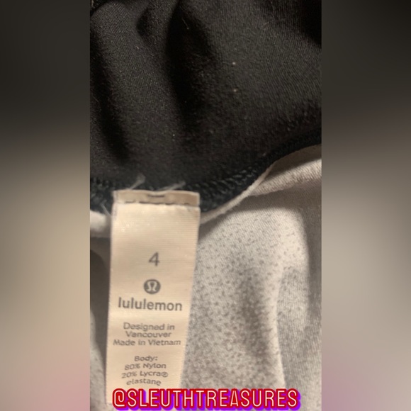 Lululemon Still Mind Tight Interlink Ice Grey Black Size 4 Full Length Leggings - Picture 8 of 8